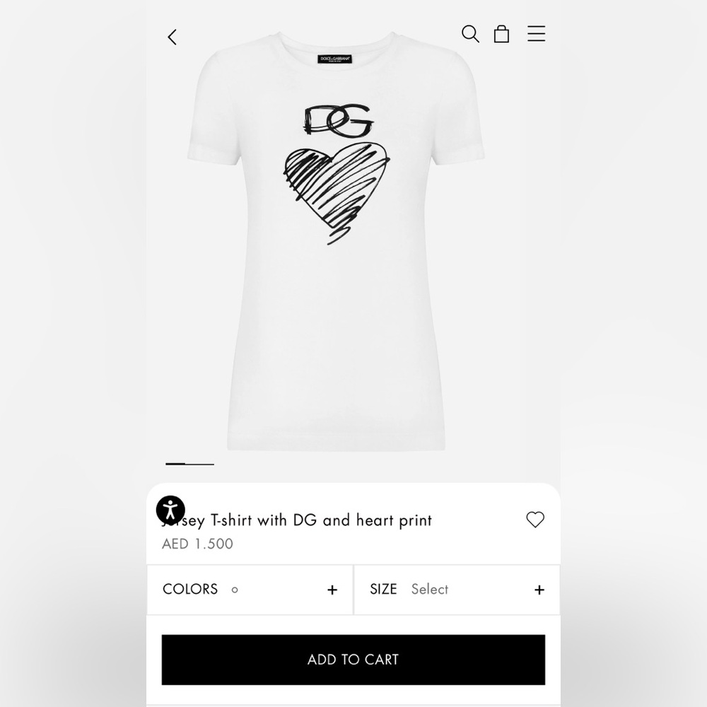Dolce & Gabbana T-Shirt with Heart Print